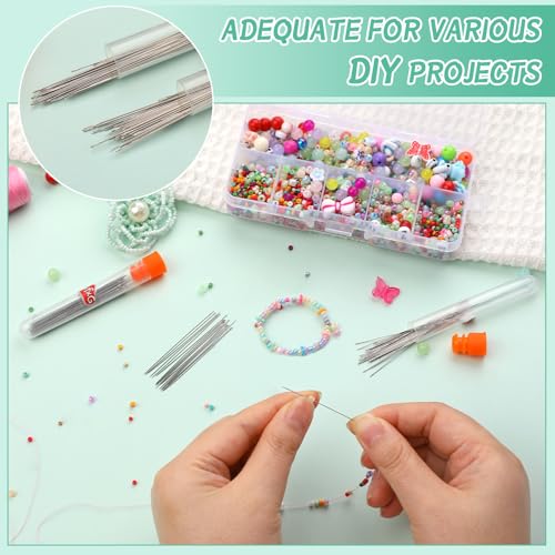 GarfxG 120 Pcs Beading Needles, 2 Different Sizes Straight Bead Needle - style: Size10+Size11/120pcs