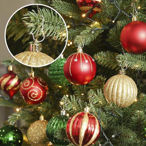 Sliver 200 Pack Ornament Hangers - Christmas Tree Hooks for Ornaments, Includes 100 Silver and 100 Gold Hooks - color: Sliver (200 Pcs)