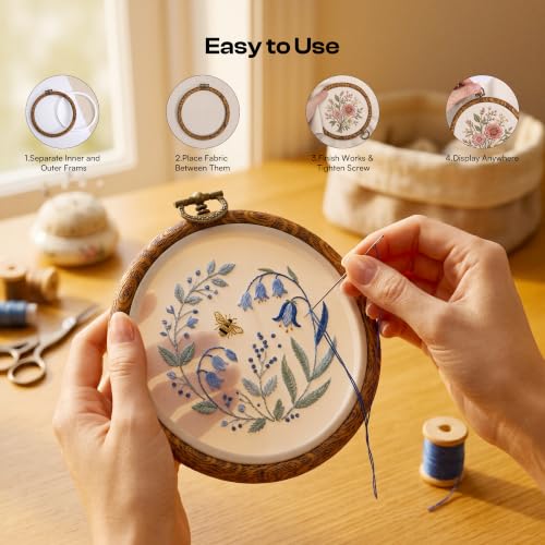 Caydo 6PCS 8inch Embroidery Hoops Display Frame - size: 8.5 Inch
