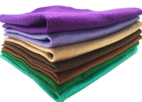 Misscrafts 7pcs 18" X 18" 1.4mm Thick Soft Felt Nonwoven Fabric Sheet Pack DIY Craft Patchwork Sewing Squares Assorted Colors(Autumn) - color: Autumn