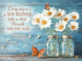 WUSARPLY Daisy Stamped Cross Stitch Kits for Beginners Adults - color: J153