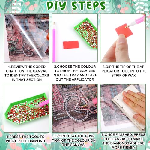Trandraft 13 Pcs Seasonal Scenery Small Diamond Art Kits for Adults Craft - style: Seasonal Scenery