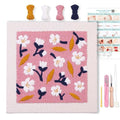 Embroidery Punch Needle kit Frame, Embroidery Starter Kits for Beginner,Punch Needle Fabric with Pattern,Threader, Yarns,Embroidery Hoops & Rug Punch(Pinksh White) - color: Pinksh white