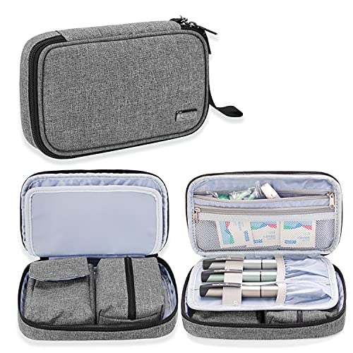 LUXJA Diabetic Supplies Travel Case, Gray - color: Gray