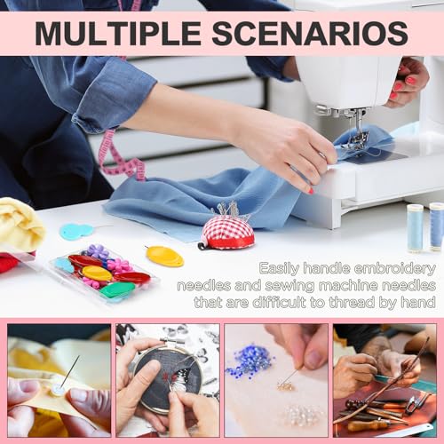 KAQRHFT 24 PCS Needle Threaders, Needle Threader Kit for Hand Sewing - size: S-2