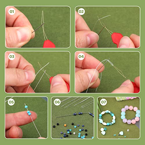 Beading Needles for Seed Beads Big Eye Beading Needles for Jewelry Making - size: 30 Pcs