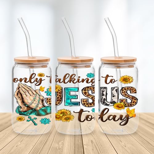 8‑Pack UV‑DTF Rub‑On Transfer Stickers, Waterproof 3D Bible‑Faith Floral Butterfly Cup Decals, Heat‑Free Crystal Transfers for Tumblers, Coffee Mugs, Laptops & Flat Furniture Decor. - style: Jesus-8PCS