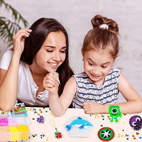 Meland Fuse Beads Kit, 5MM 24000 Beads in 24 Colors,Craft Gift for Age 5-12 - size: 24000 pcs without Iron