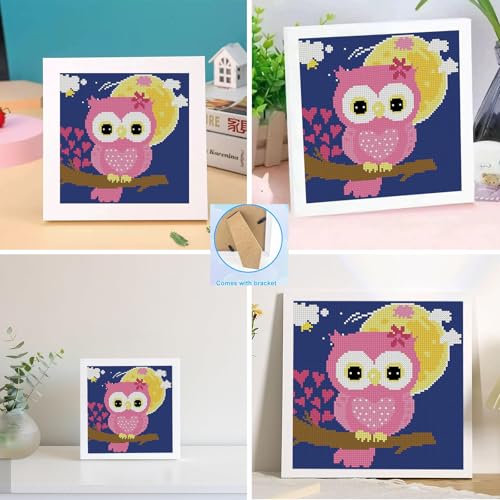 Lzyueyuan Owl Stamped Cross Stitch Kits for Beginners, Cross Stitch for Adults with Framed,Crafts for Girls 8-12 Embroidery Kit,11CT Cross-Stitch Arts and Crafts for Adults 8.7inX8.7in - color: Cross Stitch-1222-7