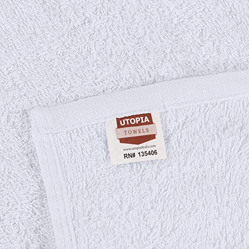 Bulk 216-pack Commercial Cotton Mop Towels, Hotels & Bar, 16x19 in, White - color: White, size: 216 Pack