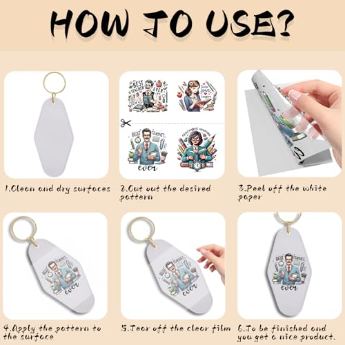 UV DTF Stickers 105 Pcs Teacher UV DTF Cup Wrap for Glass - style: Teacher