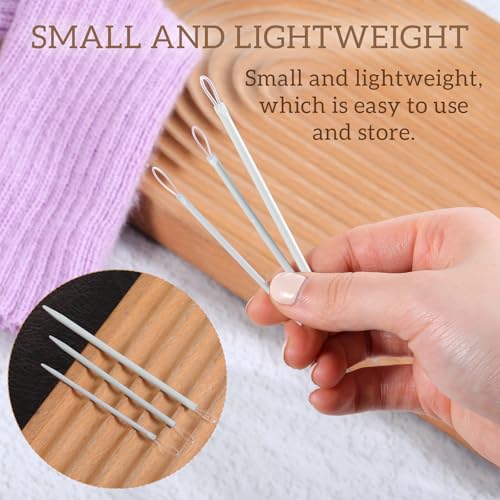 TIESOME 9 PCS Yarn Needle, 3 Sizes Nylon Thread Rope Threader Large Eye Tapestry Needle Weave Knitting Needles Yarn Sewing Needles for Hand Crafts Sewing Knitting Crochet