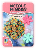 Awesome Pattern Studio Needle Minder Set - Flower Magnetic Needle Minder + 2 Needle Threaders. Enamel Pin for Cross Stitch, Embroidery and Craft - size: Flower Set #1