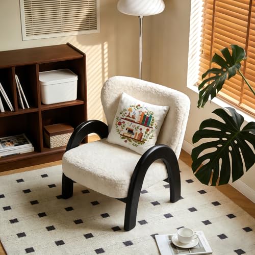 Kuabiz 5 Sets Embroidery Kits for Beginners Cross Stitch Kit for Adults Highland Book Pattern Embroidery Starter Kit Embroiderys Hoop Needlepoint Kits with Instruction Needles Threads - style: Book