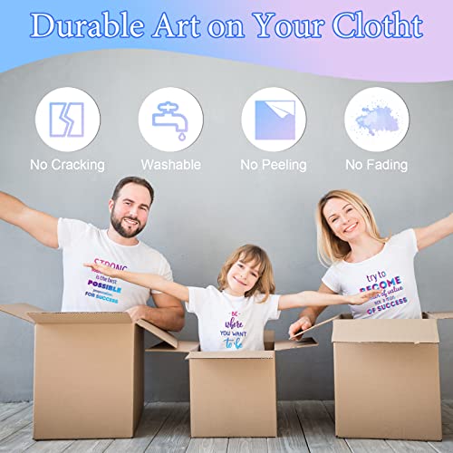 24 Sheets Inspirational Quotes Iron on Transfers for T-Shirts Dtf Transfers Ready to Press Motivational Iron on Decals Heat Patches Positive Phrases HTV Vinyl Stickers for Clothes Bag Hat DIY Craft - style: Letters