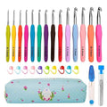 Yarniss Crochet Hooks,14 Size Ergonomic Crochet Hooks Set 2mm(B)-10mm(N) - size: 14 Size(2.0~10.0mm)