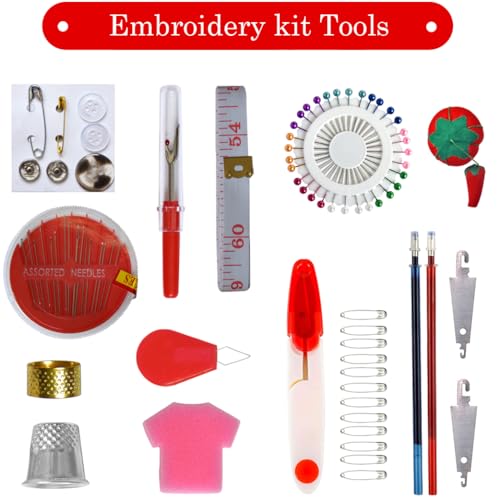 188 Embroidery Floss Set Including Cross Stitch Threads Friendship Bracelet String with 2-Tier Transparent Box, Floss Bobbins and Cross Stitch Kits - size: 2-Tier box