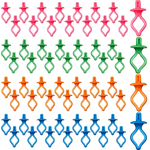 WILLBOND 60 Pcs Bobbin Holders for Thread Spools Bobbin Clips Preventing Tangles Thread Holder on Spool Tops Sewing Machine Quilting Supplies for Embroidery Quilting Sewing, 4 Colors
