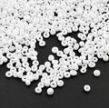 Perlin Glass Seed Beads 3mm 8/0 Round Mini Small Pony Beads 3300pcs for Making Earrings Bracelets Pendants Waist Jewelry DIY Handmade Opaque Color Kit (White, 2,6 mm ~ 3 mm) - color: White