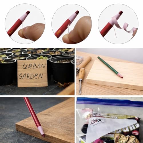 HOMSSEM 12-Pack Multi-Surface China Marker & Peel Off Grease Pens -White - color: White