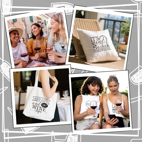 Dtf Transfers Ready to Press - 20Pcs Funny Wine Quote Iron on Transfers for Tshirts Wine Lover Iron on Decals Sassy Wine Sarcasm Heat Transfer Vinyl Stickers for Clothing Pillows Bag DIY Crafts - color: Funny Wine