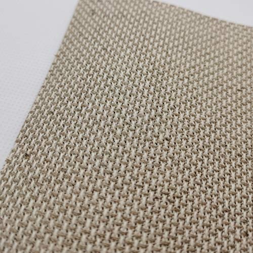 KCS 59" x 1 Yard 14ct Counted Cotton Aida Cloth Cross Stitch Fabric (Linen) - color: Linen