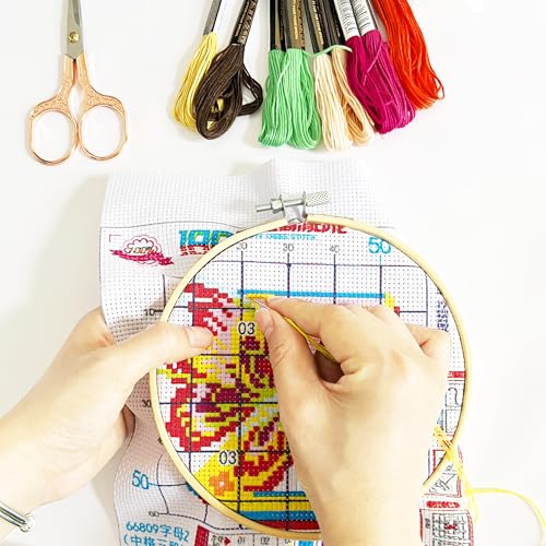 24 Colors Embroidery Thread Set with DMC Codes - 8m Each Skein, Premium Cotton Sewing Floss for Cross Stitch & Needlecraft - color: 24 Colors