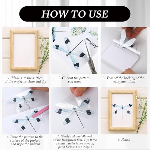 Wxiben 6 Pcs Inspirational Words Rub on Transfers for Crafts and Furniture - style: Inspirational Words