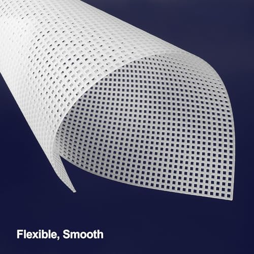 Caydo 8 Pieces 7 Count Plastic Canvas Sheets, Plastic Mesh Sheet - color: Clear White - 8pcs