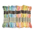 18 Skeins Embroidery Thread Floss 0.5 mm Friendship Bracelet String Making 6 Ply Polyester Cross Stitch Kit Supplies 18 Color 8.75 Yards(8m)/Skein - color: 18 Skeins, Color a
