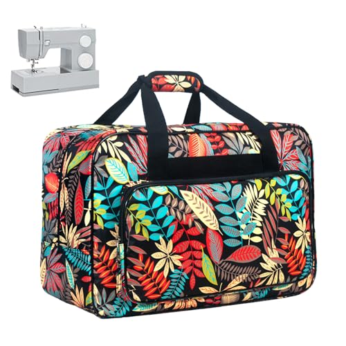 Sewing Machine Carrying Case，Sewing Machine Carrying Case Tote Bag，Universal Tote Storage Bag with Pockets and Handles, Suitable for Most Standard Singer, Janome (Black) - color: Black