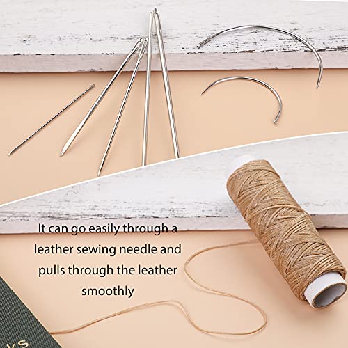 Waxed Thread, Upholstery Needle and Thread 32 Yards Khaki - color: Original Khaki, size: 32Yard