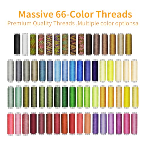 66 Color Sewing Kit for Adults,305 Pcs Portable Needle and Thread Kit