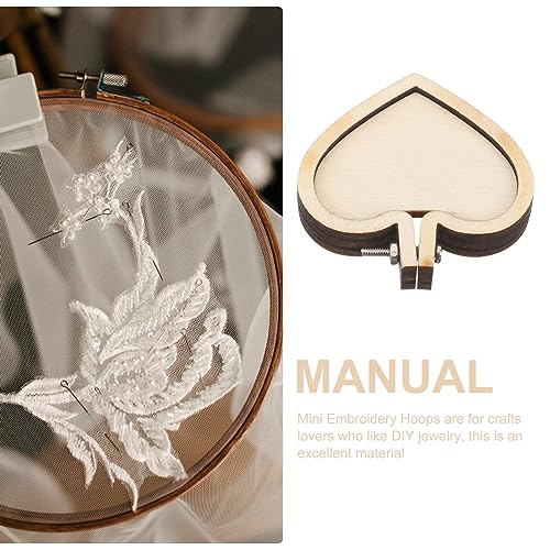 SEWACC 10pcs Mini Embroidery Hoops Pendant Frames 1.57 inch Cross Stitch Rings for DIY Necklaces Brooches Retro Jewelry Making Handcraft Decor and Mini Craft Projects