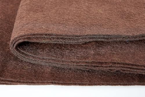 Soft Felt Fabric Sheets 1.6mm Thick Sewing Patwork Material Large Craft Felt Roll Fabric by The Yard (Dark Brown, 18"X 36" Inches) - color: Dark Brown, size: 18"X 36" Inches