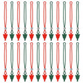 24Pcs Anchor, Christmas Ornament Hangers with Red & Green Design, Reusable Silicone Hooks for Securely Hanging Ornaments on Tree, Gift for Christmas Decorations