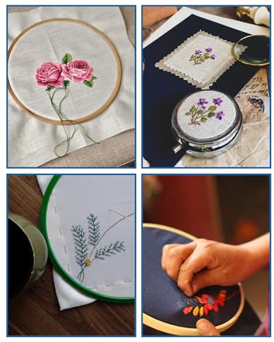 YUYUZSEN 59 Pcs Water Soluble Hand Sewing Stabilizers, Embroidery Stick and Stitch Embroidery Paper Wash Away, Floral Patterns for Hand Sewing Lovers, Adults (Plants Flowers) - color: Flower/Flower*1