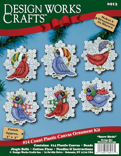 Design Works Crafts Snowbirds Counted Cross Stitch Ornament Kit - Set/6