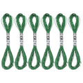 PATIKIL 6 Skeins Embroidery Floss, Metallic Embroidery Thread Nylon Threads Bracelets String for Cross-Stitch Hand Embroidery, Green - color: Green
