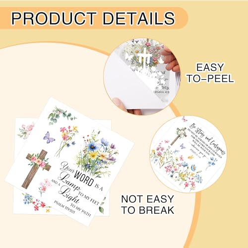 12 Pcs Bible Verse Floral Rub-On Transfers for Furniture & Crafts - style: Bible Verse Floral