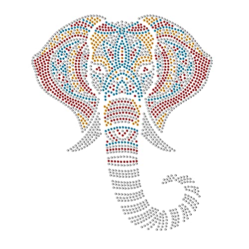 NBEADS Elephants Rhinestone Iron on Hotfix, Wildlife Animal Heat Transfer Decal Bling Rhinestone Decals Heat Transfer Patch Clothing Repair Applique for T-Shirt Clothing Pants Bags, 11.69x8.27 - color: Elephants