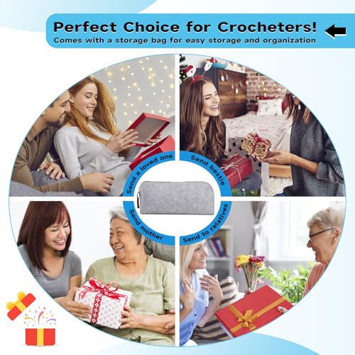 Mayboos 12 Sizes Crochet Hook Set 2.0mm~8.0mm, 53 Pack Crochet Hooks - size: 12 Sizes