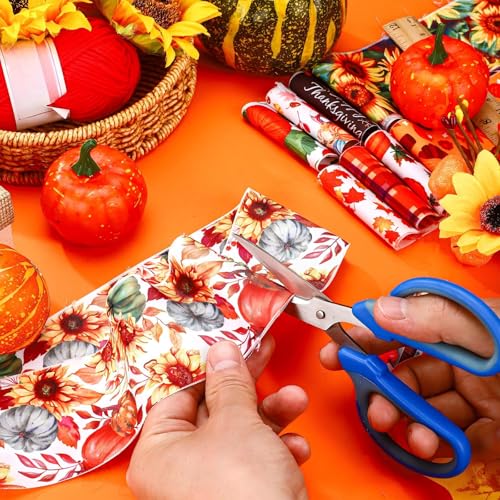Hosuly 40 Pcs Fall Autumn Jelly Fabric for Quilting Strips Roll Leaves - color: Autumn