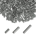 MECCANIXITY 2000pcs Glass Bugle Beads 4/6/9mm Long Tube Cylinder Beads - color: Grey