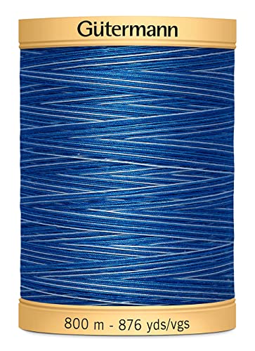 Gutermann Natural Cotton Thread Variegated 876yd, Deep Evening Sky