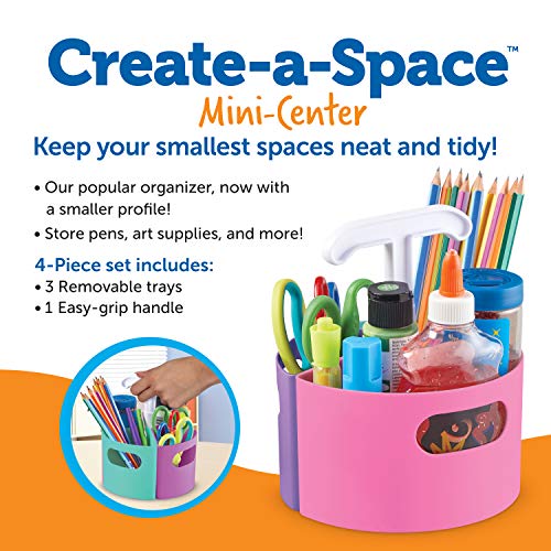 Learning Resources Create-a-Space Storage Mini Center, Pink