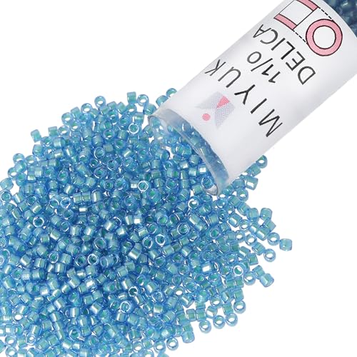 Miyuki Delica Seed Beads - color: DB1709 - Mint Pearl Lined Azure