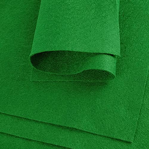 Jtnohx Soft Green Felt Sheets Flexible Felt Fabric for Crafts 12" 20Pcs - color: Green