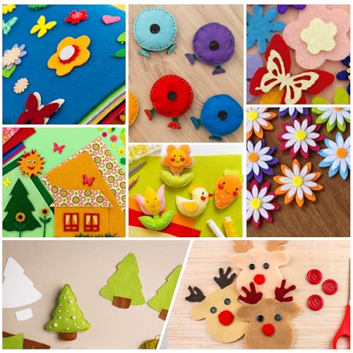 HaoFeiJH 6Pcs Felt Sheets 8"x20" (Earth Neutral 12pcs) - color: Earth Neutral 12pcs