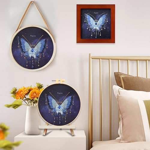 Bead Embroidery Kit for Adults with Instructions Video and Gift Box - color: Blue-Intermediate
